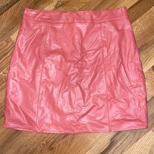 Free people Leather Skirt